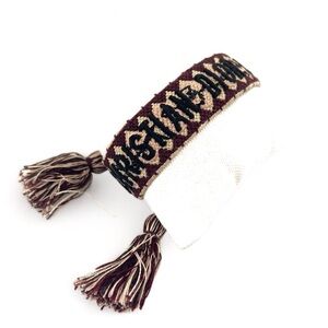 Dior Woven Bracelet - Burgundy, Pale Pink and Navy Blue